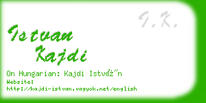 istvan kajdi business card